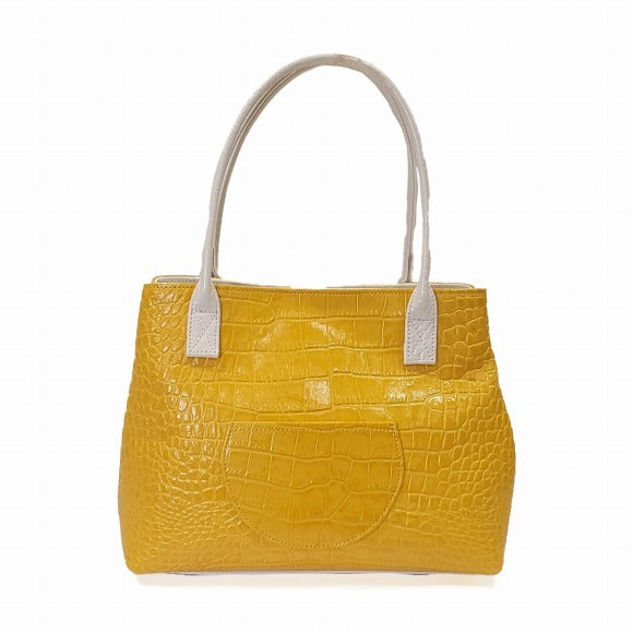 ポケットマン バッグ イエロー/ホワイト/レオパード