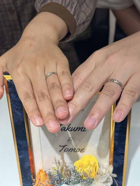 H様、K様 ロイヤルアッシャー ご結婚指輪　お求めいただき誠にありがとうございます／ WRA902・WRB911
