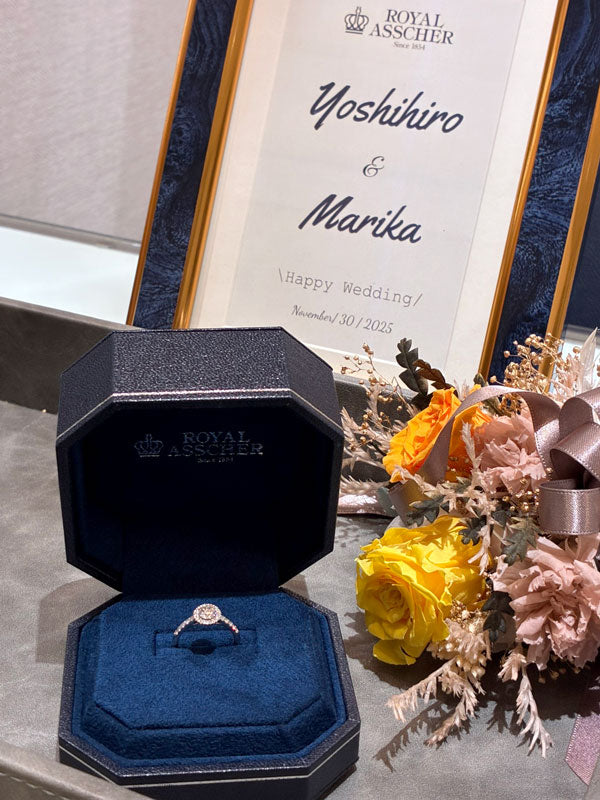 Y様 ロイヤル・アッシャー 婚約指輪シリーズ:フロリアード お求めいただき誠にありがとうございます／ERAAB820