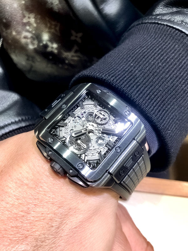 N様 ウブロ スクエア・バン ウニコ オールブラック お求めいただき誠にありがとうございます／821.CX.0140.RX