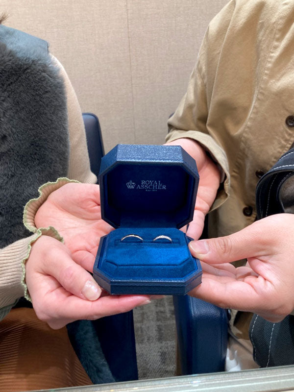 H様 ロイヤル・アッシャー マリッジリングお求めいただき誠にありがとうございます /WRA065/WRB075