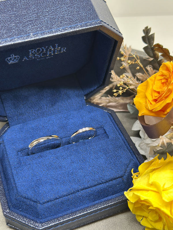T様・A様 ROYAL ASSCHER マリッジリング お求めいただき誠にありがとうございます／WRB914/WRA050