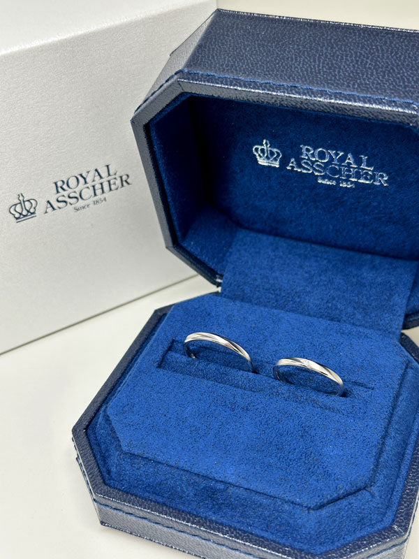 S様・C様 ROYAL ASSCHER マリッジリング お求めいただき誠にありがとうございます／WRB048/WRA033