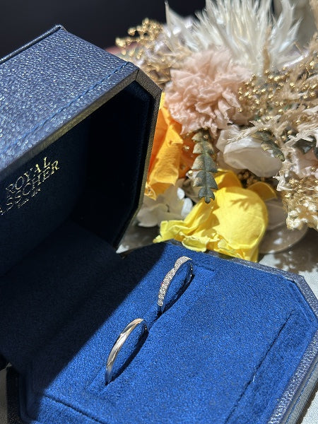 K様、A様　ロイヤルアッシャー ご結婚指輪　お求めいただき誠にありがとうございます／ WRB080・WRA033