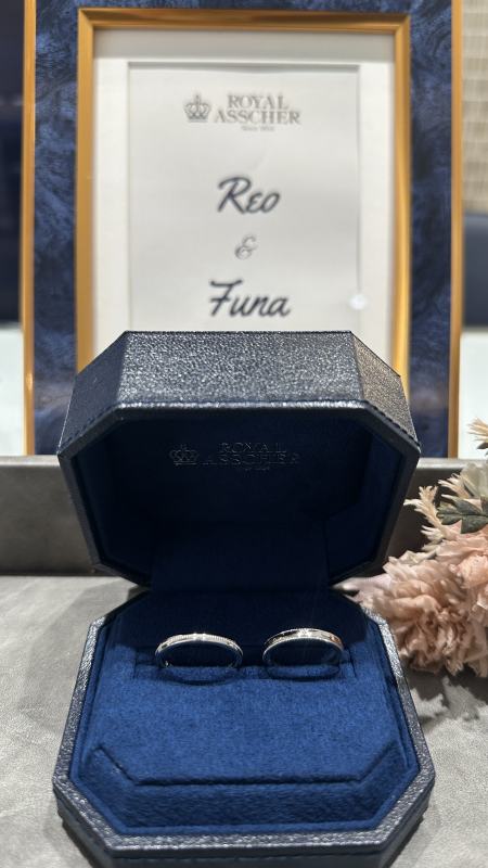 M様　ロイヤルアッシャー ご結婚指輪　お求めいただき誠にありがとうございます／ WRA064•WRB053
