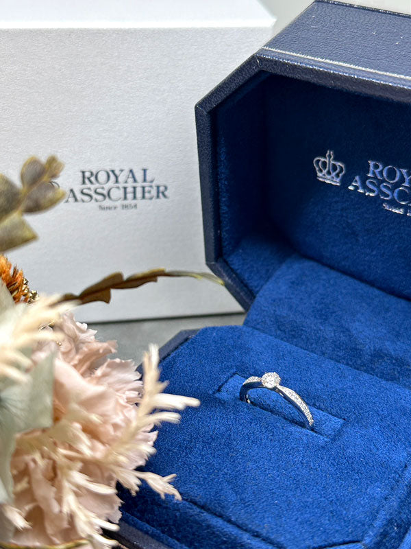 H様 ROYAL ASSCHER エンゲージメントリング お求めいただき誠にありがとうございます／ERAAB815