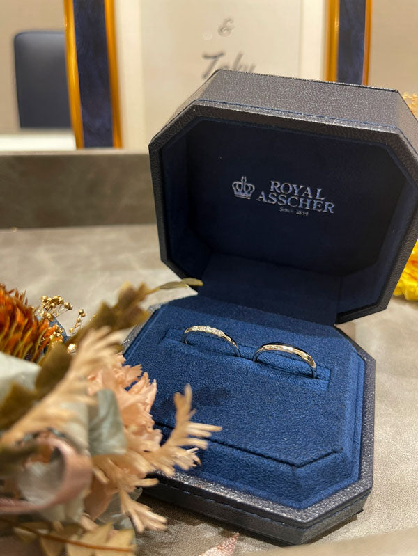 F様 ROYAL ASSCHER マリッジリング お求めいただき誠にありがとうございます／WRA906/WRB915