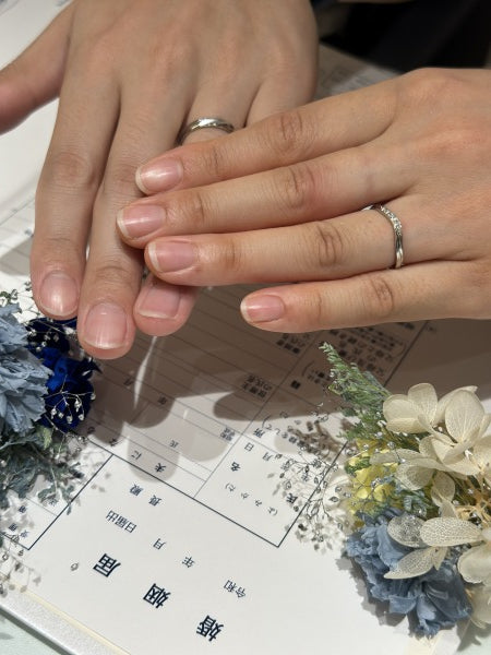 G様 ロイヤルアッシャー ご結婚指輪　お求めいただき誠にありがとうございます／WRA902・WRB913