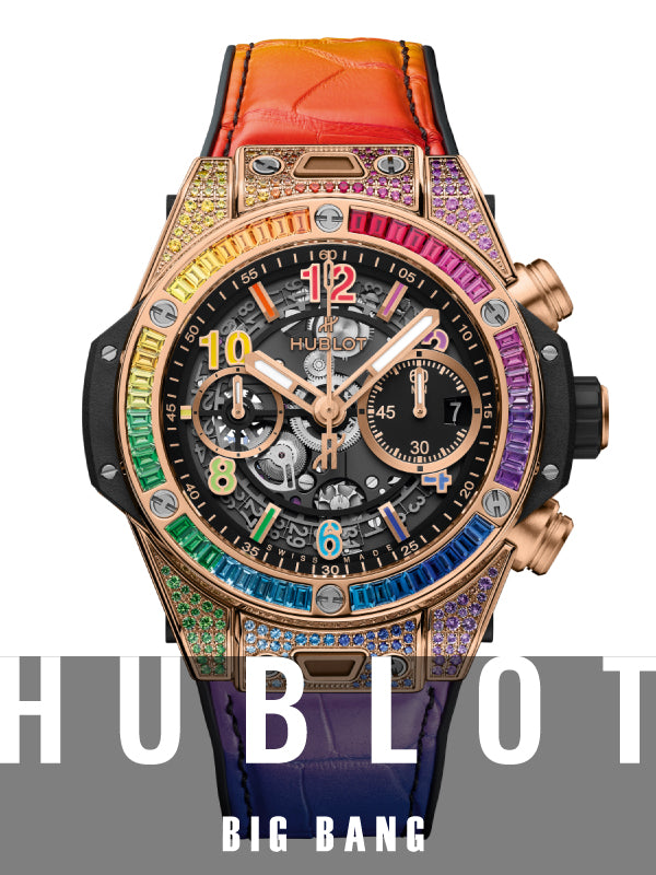 インパクト大！　周りと差を付ける1本。│HUBLOT(ウブロ) ビッグ・バン ウニコ キングゴールド レインボー 品番：441.OX.1118.LR.0999