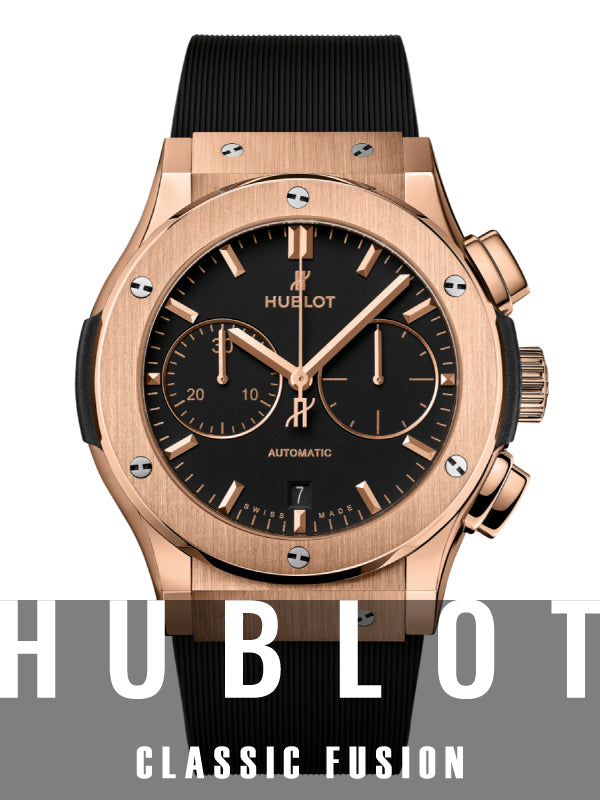 ウブロの素材使いを堪能できる逸品│HUBLOT(ウブロ) クラシック・フュージョン クロノグラフ キングゴールド 品番：521.OX.1181.RX