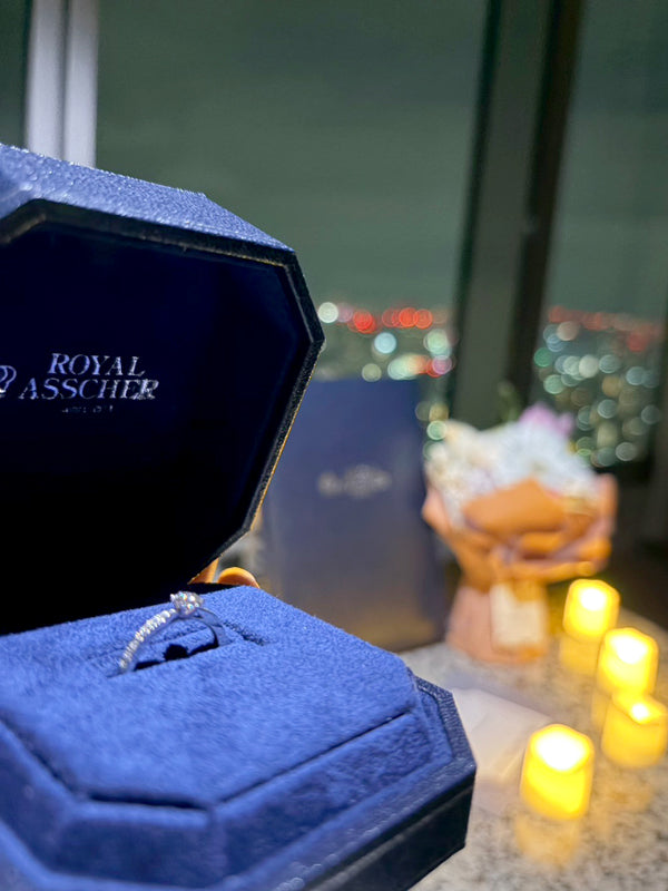 S様 ROYAL ASSCHER エンゲージリング お求めいただき誠にありがとうございます／ERA815