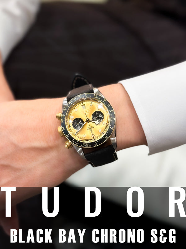 ブラックベイ クロノはスタイリッシュで重厚感が際立つレザーストラップで│BLACK BAY CHRONO S&G 品番：M79363N-0008