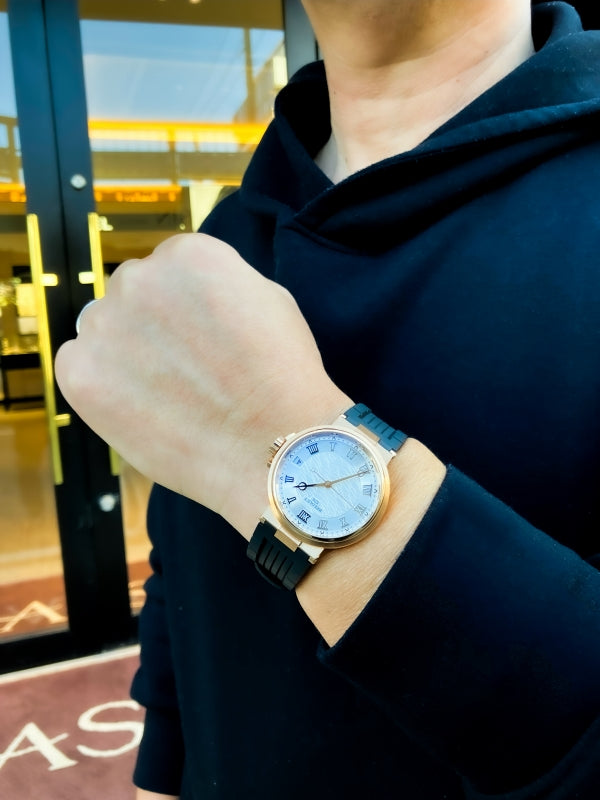 O様　時計を持つ喜び、伝わってきました／ブレゲ マリーン