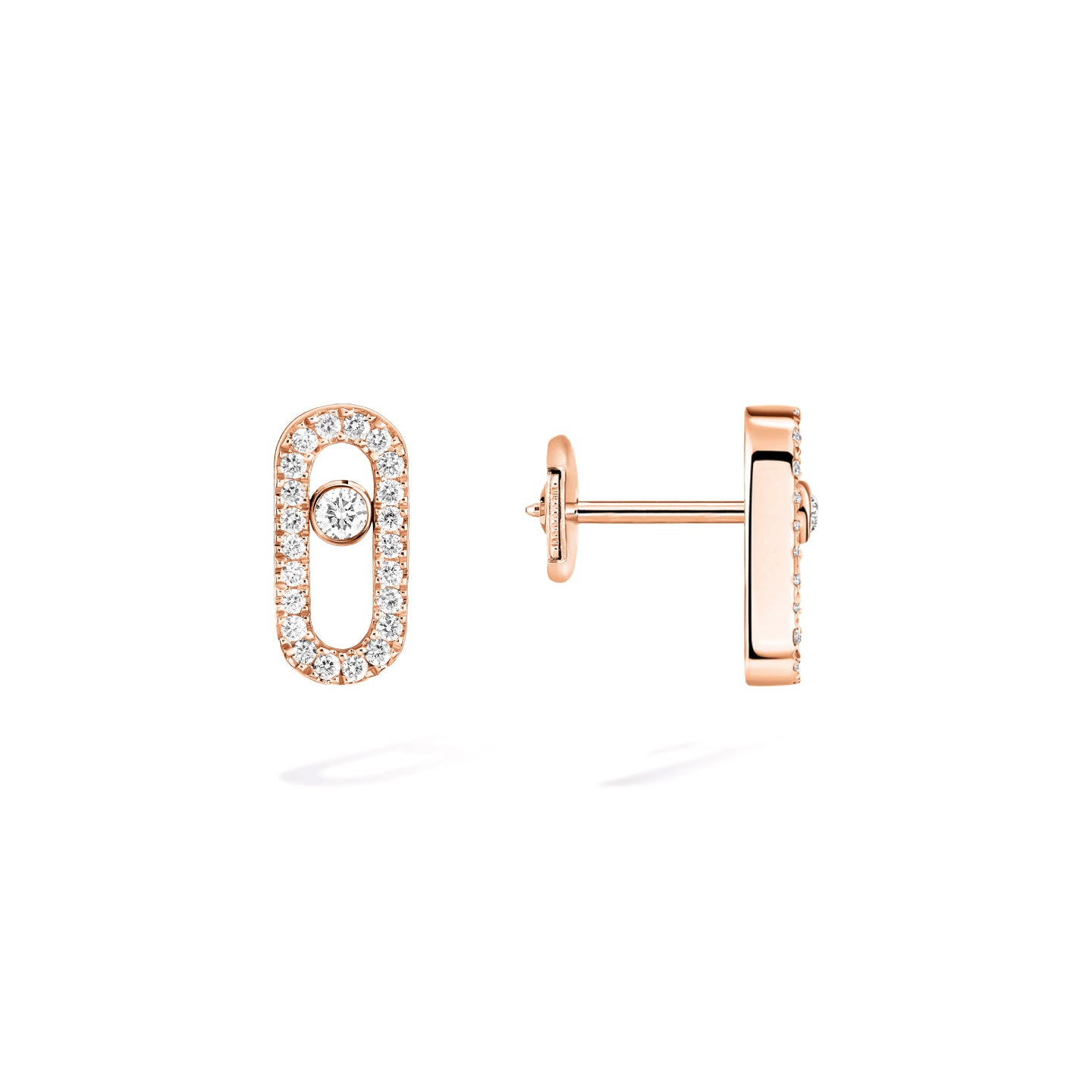 Move Uno pavé stud earrings<br><font size=1pt>ムーヴ ウノ パヴェ ピュス イヤリング</font>