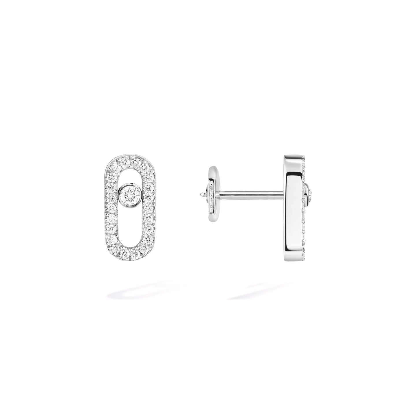 Move Uno pavé stud earrings<br><font size=1pt>ムーヴ ウノ パヴェ ピュス イヤリング</font>
