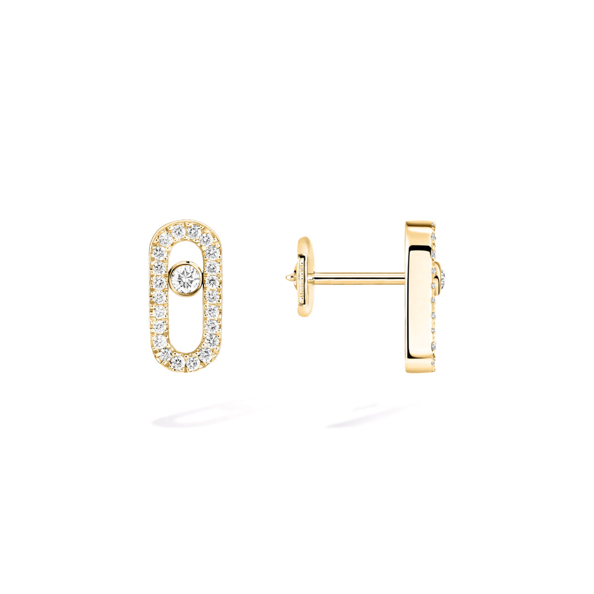 Move Uno pavé stud earrings<br><font size=1pt>ムーヴ ウノ パヴェ ピュス イヤリング</font>