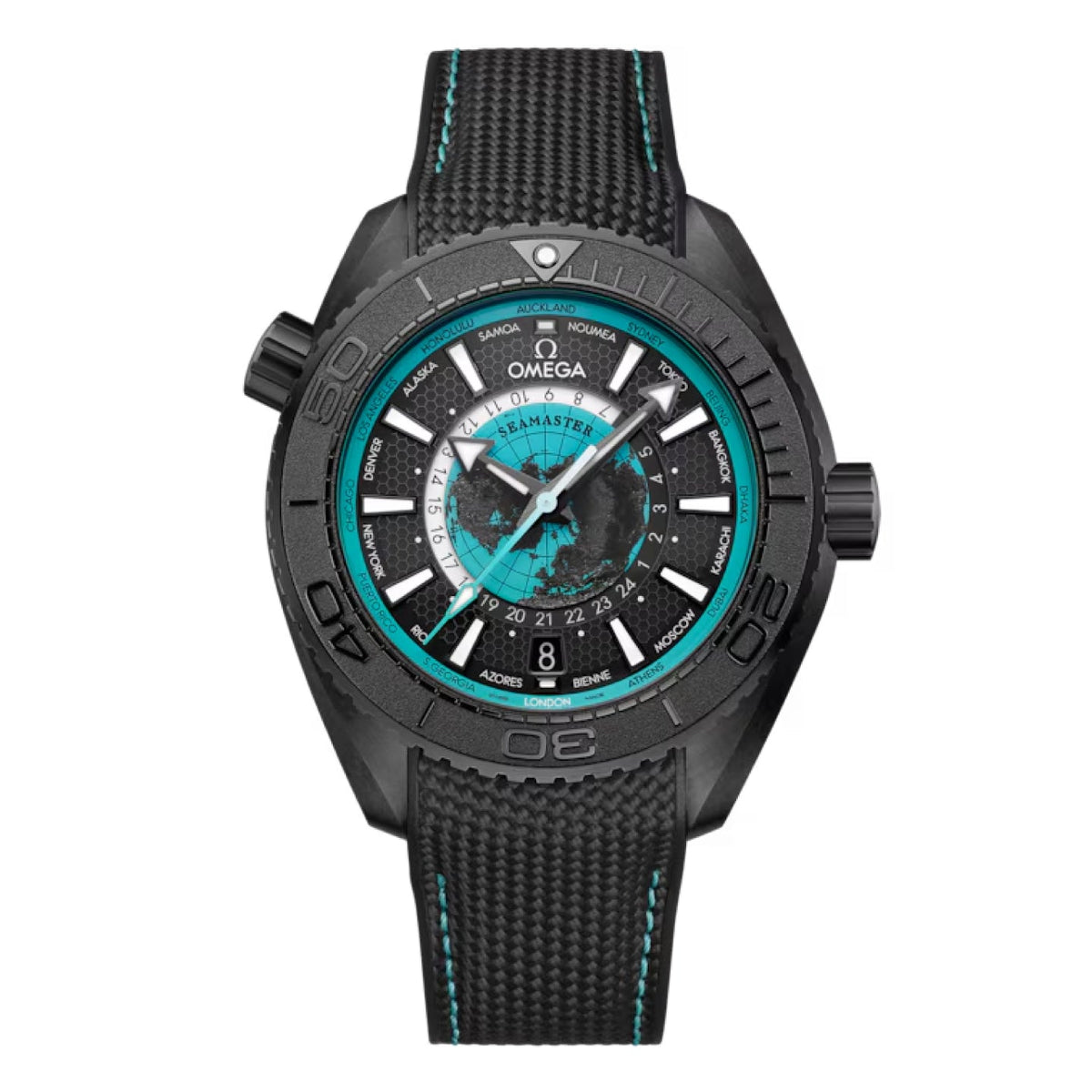 SEAMASTER PLANET OCEAN 600M WORLD TIMER 45.5mm<br><font size=1pt>シーマスター プラネット オーシャン 600M ワールドタイマー 45.5mm</font>