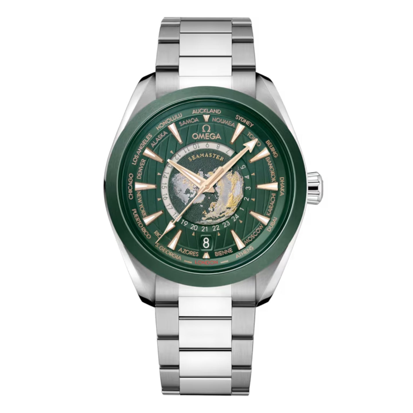 SEAMASTER AQUA TERRA 150M WORLD TIMER 43mm<br><font size=1pt>シーマスターアクアテラ 150m ワールドタイマー 43mm</font>