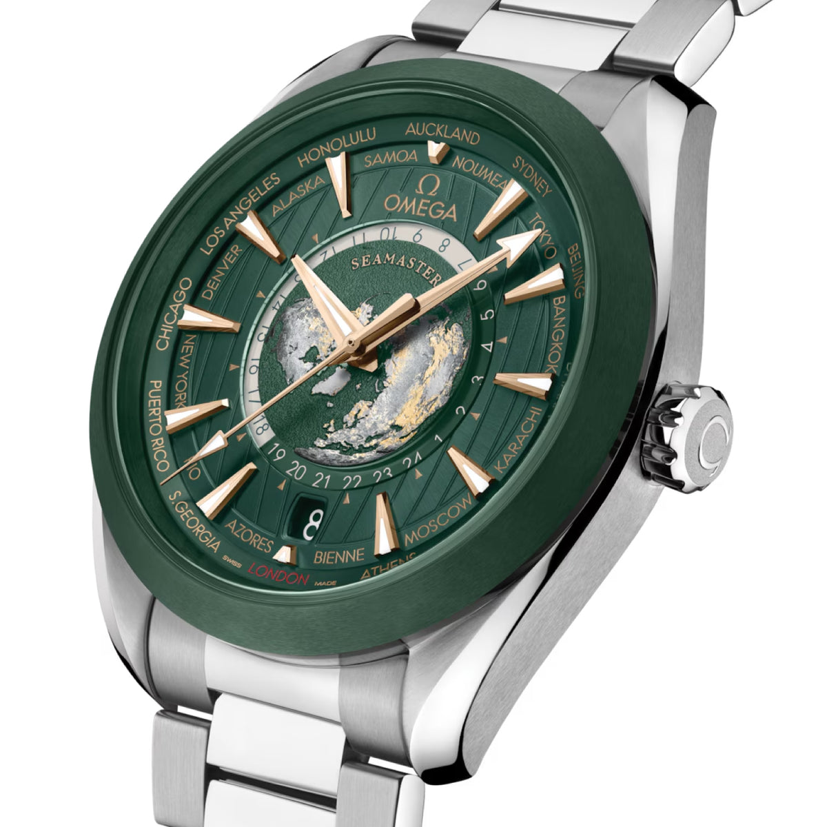 SEAMASTER AQUA TERRA 150M WORLD TIMER 43mm<br><font size=1pt>シーマスターアクアテラ 150m ワールドタイマー 43mm</font>
