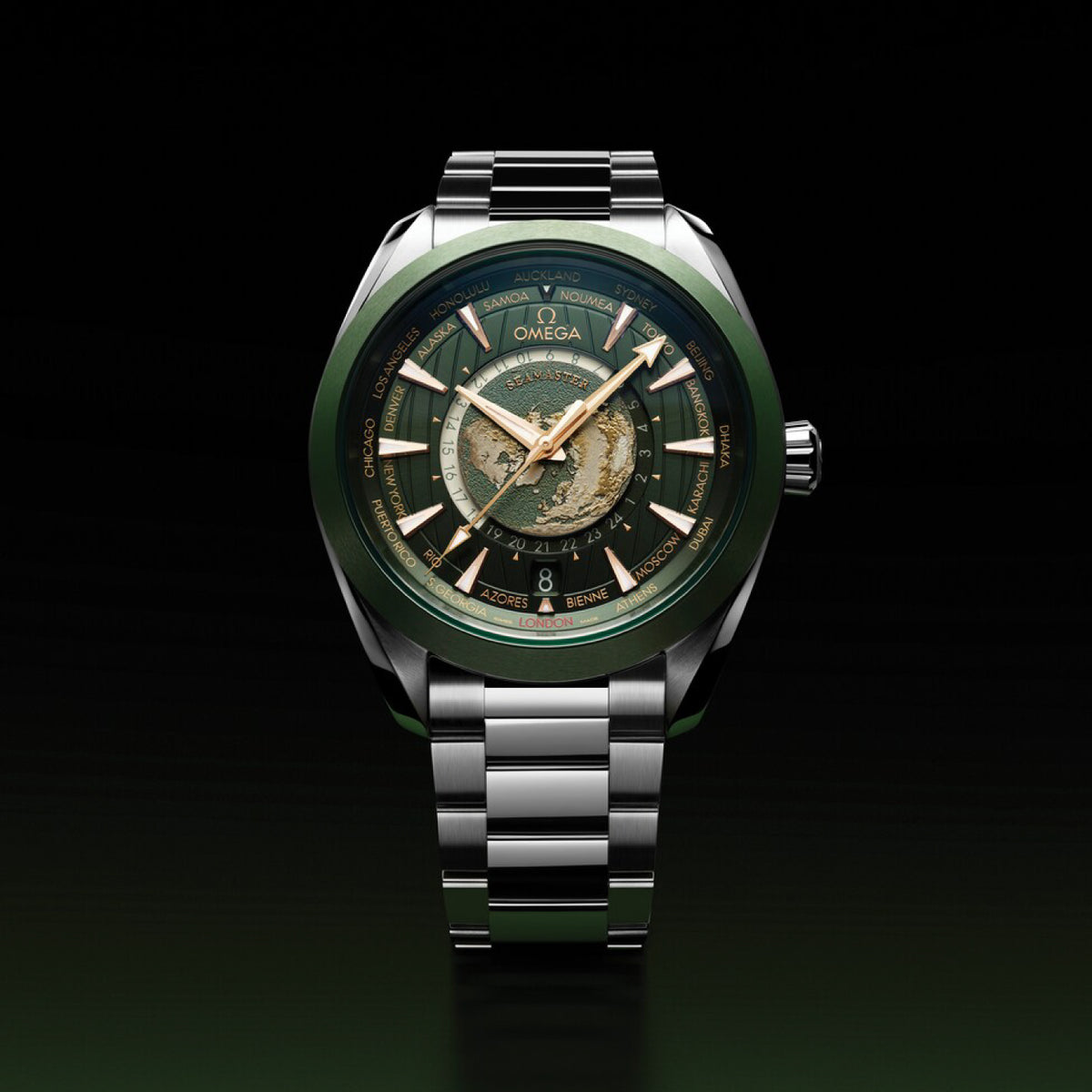 SEAMASTER AQUA TERRA 150M WORLD TIMER 43mm<br><font size=1pt>シーマスターアクアテラ 150m ワールドタイマー 43mm</font>