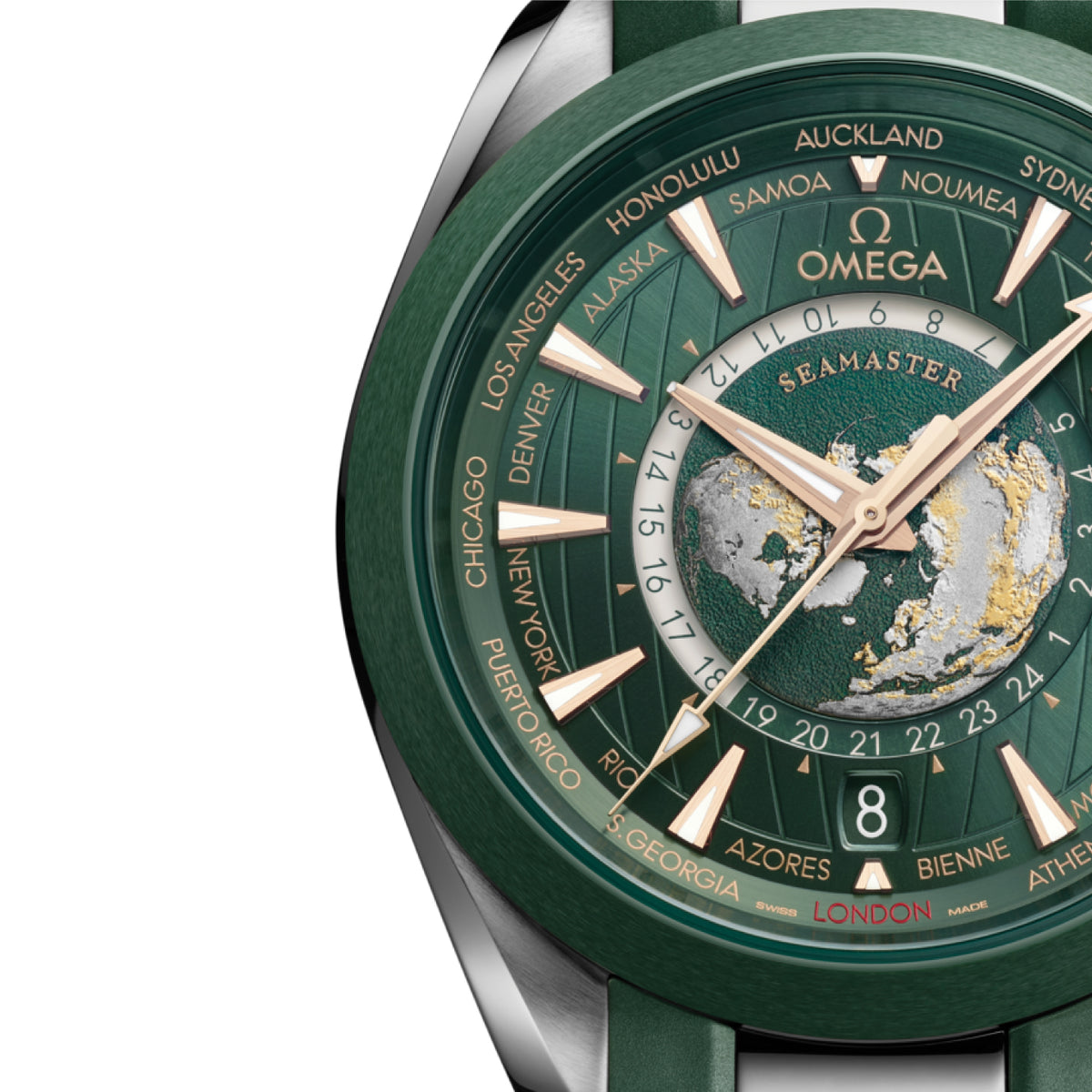 SEAMASTER AQUA TERRA 150M WORLD TIMER 43mm<br><font size=1pt>シーマスターアクアテラ 150m ワールドタイマー 43mm</font>