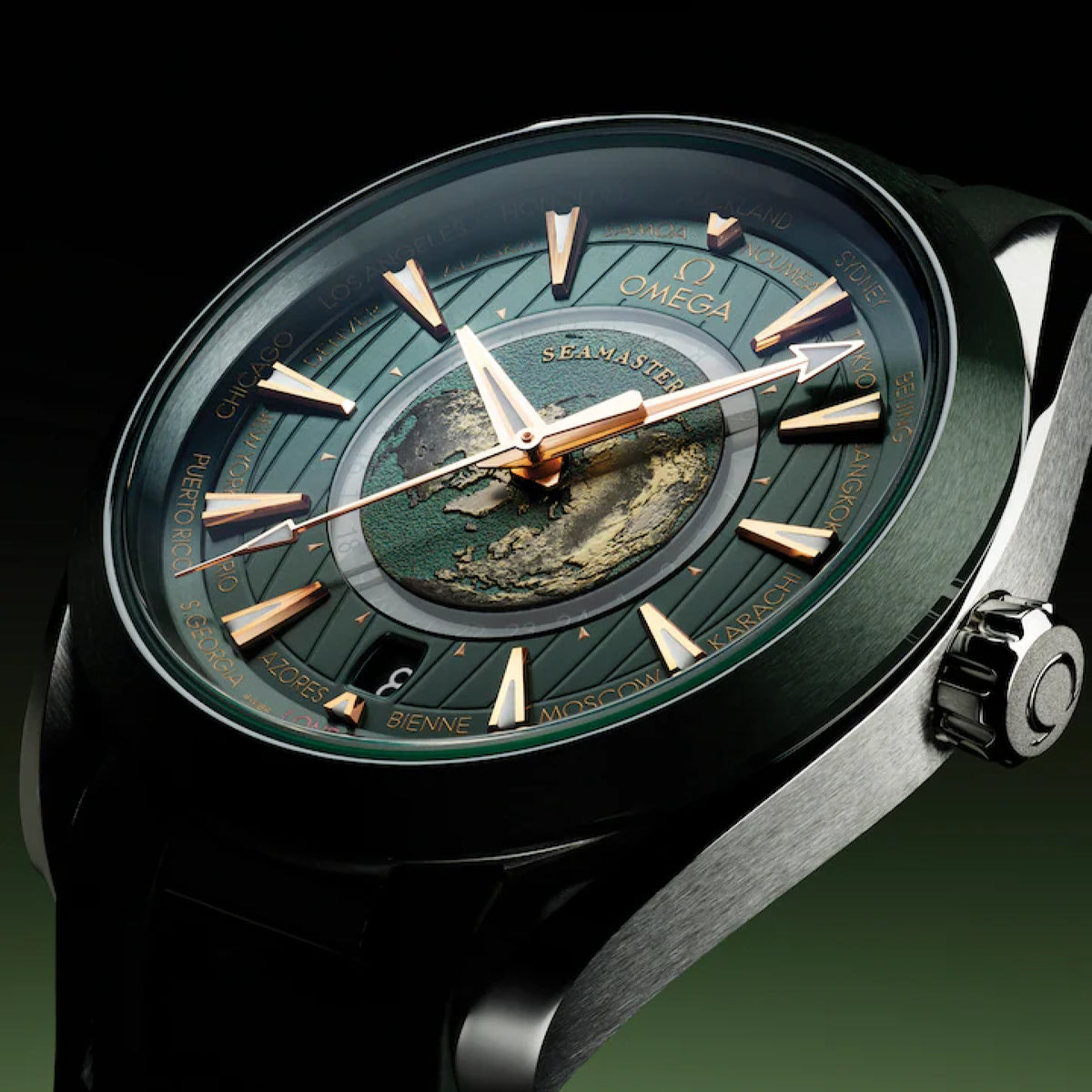 SEAMASTER AQUA TERRA 150M WORLD TIMER 43mm<br><font size=1pt>シーマスターアクアテラ 150m ワールドタイマー 43mm</font>