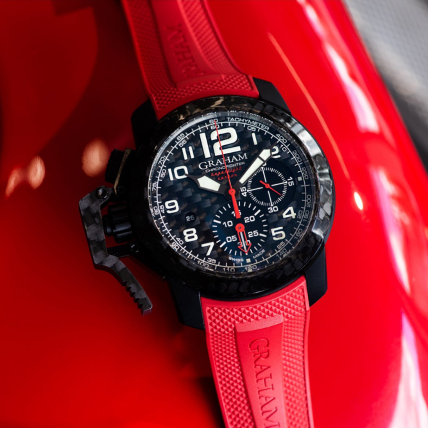 CHRONOFIGHTER SUPERLIGHT CARBON RED<br><font size=1pt>スーパーライト カーボンレッド</font>
