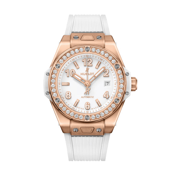 BIG BANG ONE CLICK KING GOLD WHITE DIAMONDS 33mm<br><font size="1">ビッグ・バン ワンクリック キングゴールド ホワイトダイヤモンド 33mm</font>