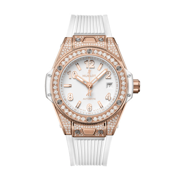 BIG BANG ONE CLICK KING GOLD WHITE PAVE 33mm<br><font size="1">ビッグ・バン ワンクリック 33mm</font>
