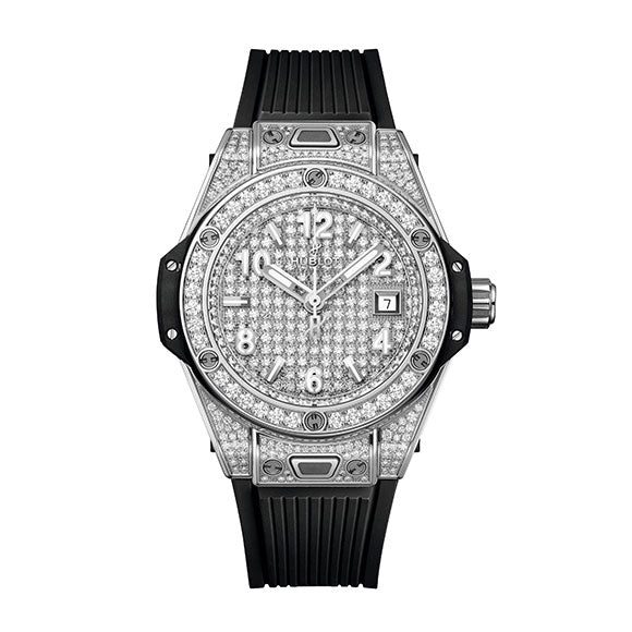 BIG BANG ONE CLICK STEEL FULL PAVE 33mm<br><font size="1">ビッグ・バン ワンクリック スチール フルパヴェ 33mm</font>