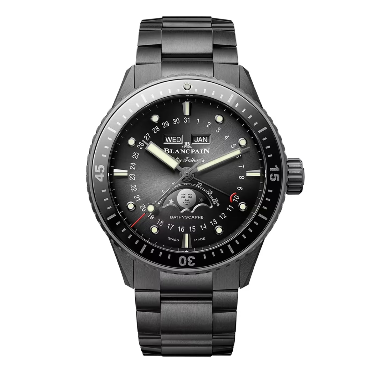 FIFTY FATHOMS BATHYSCAPHE QUANTIEME COMPLET PHASES DE LUNE<br><font size=1pt>フィフティ ファゾムス バチスカーフ コンプリートカレンダー</font>