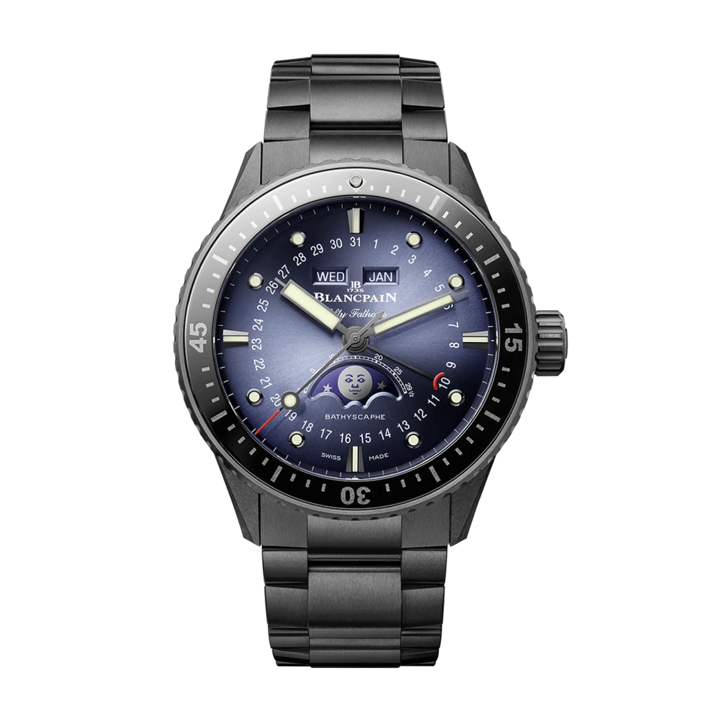 FIFTY FATHOMS BATHYSCAPHE QUANTIEME COMPLET PHASES DE LUNE<br><font size=1pt>フィフティ ファゾムス バチスカーフ コンプリートカレンダー</font>