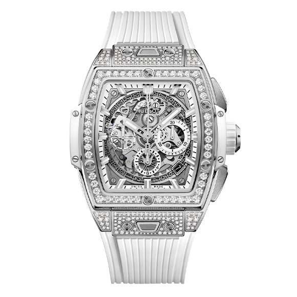 SPIRIT OF BIG BANG TITANIUM WHITE PAVE 42mm<br><font size="1">スピリット オブ ビッグ・バン チタニウム ホワイト パヴェ 42mm</font>