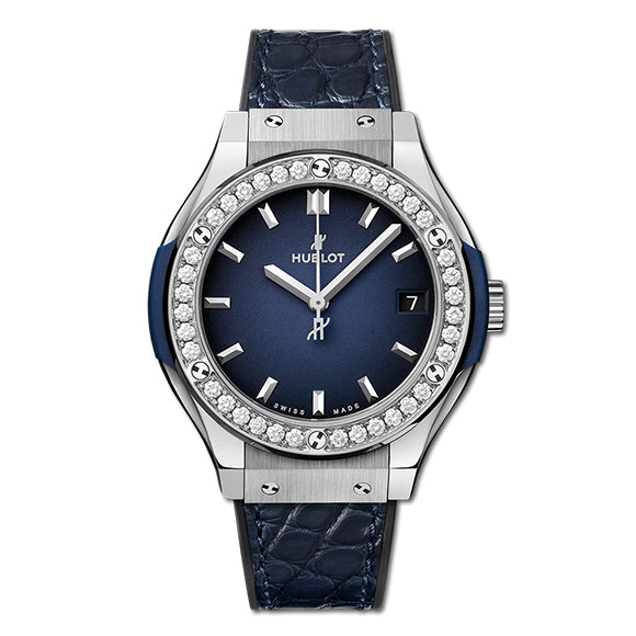 CLASSIC FUSION TITANIUM DEEP BLUE DIAMONDS 33mm<br><font size=1pt>クラシック・フュージョン チタニウム ディープブルー ダイヤモンド 33mm</font>