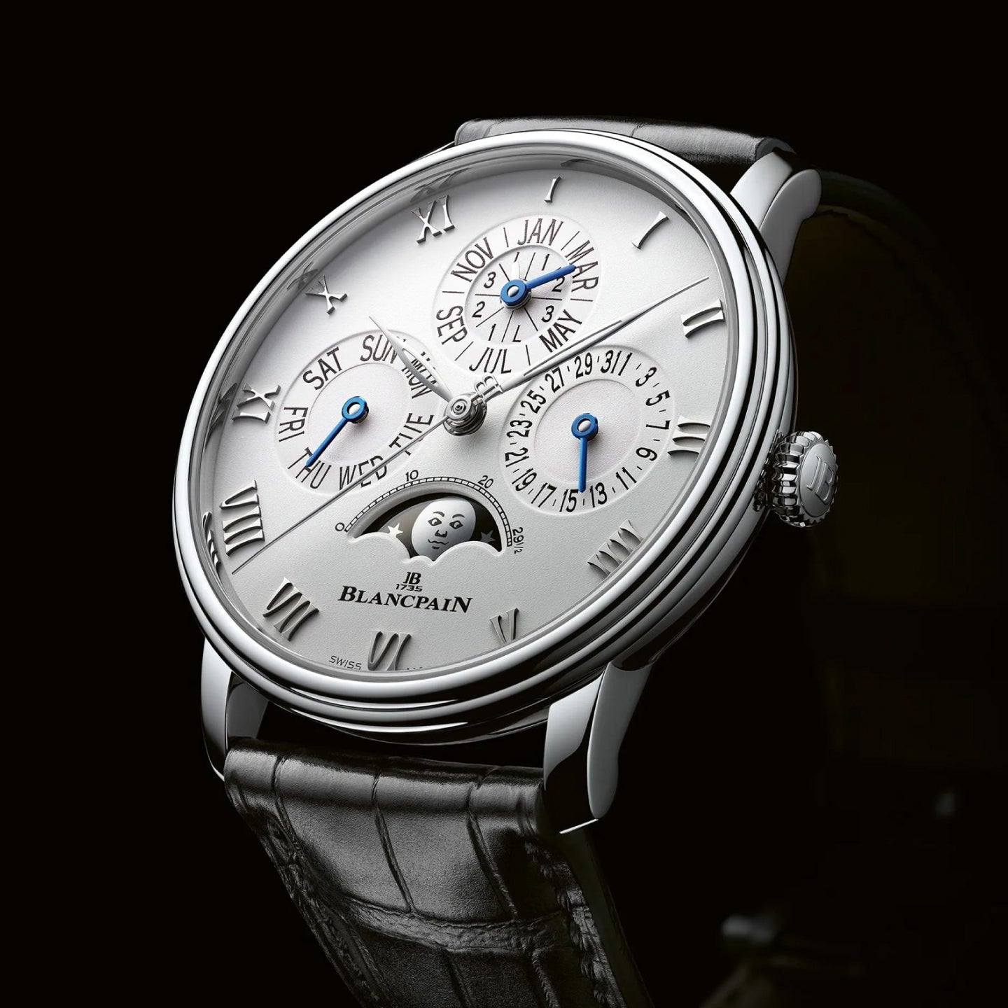 VILLERET QUANTIEME PERPETUEL PHASES DE LUNE<br><font size=1pt>ヴィルレ パーペチュアル ムーンフェイズ </font>