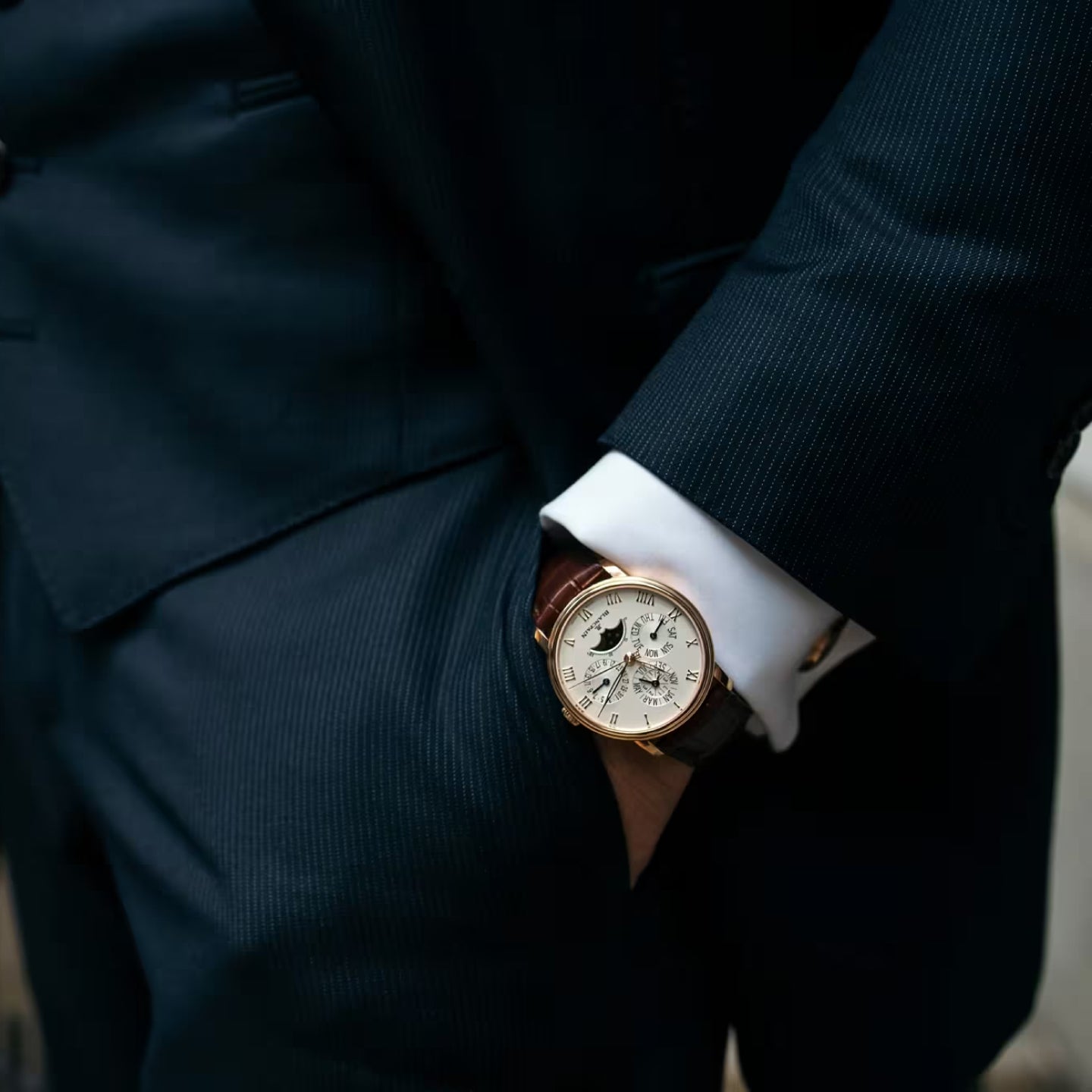 VILLERET QUANTIEME PERPETUEL PHASES DE LUNE<br><font size=1pt>ヴィルレ パーペチュアル ムーンフェイズ </font>