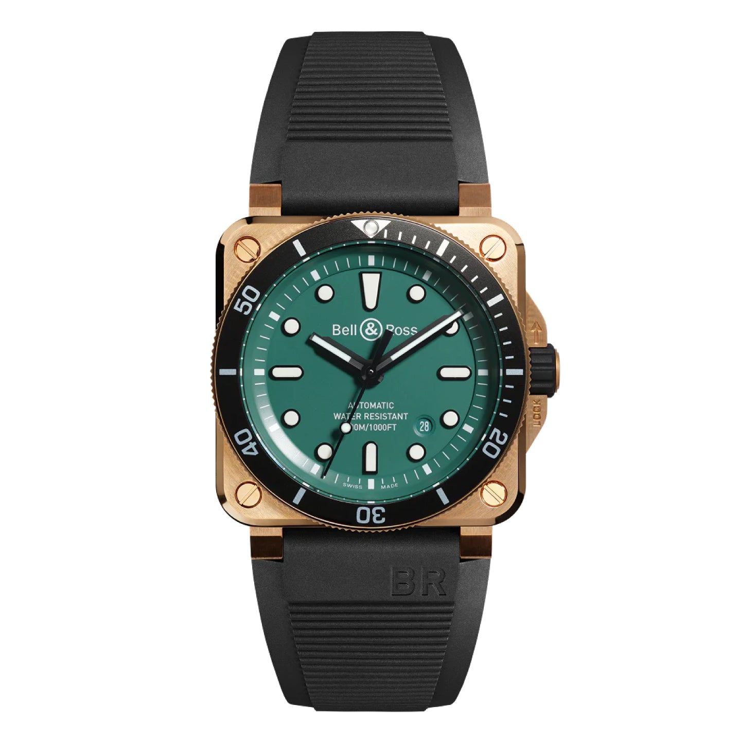 BR-03 DIVER BLACK & GREEN BRONZE<br><font size=1pt>BR-03 ダイバー ブラック＆グリーン ブロンズ</font>