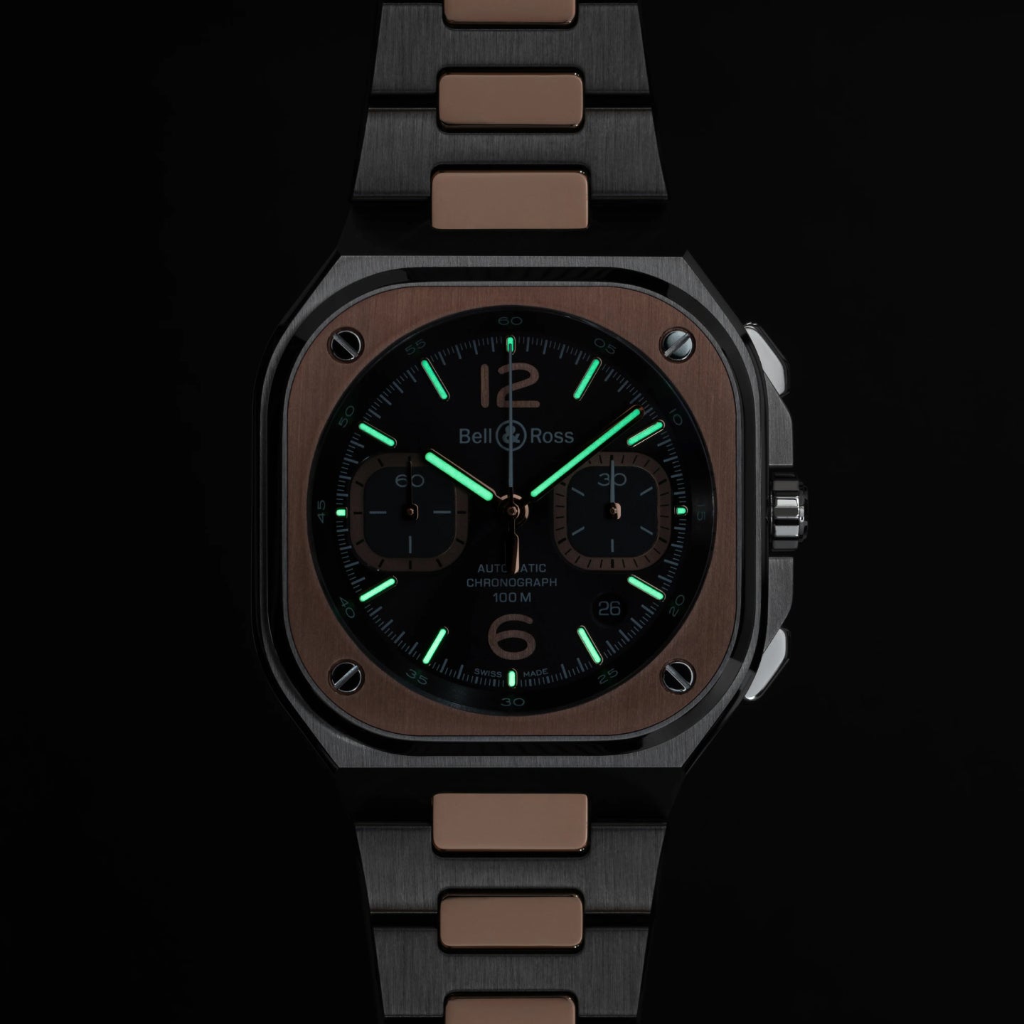 BR-05 CHRONO GREY STEEL & GOLD<br><font size=1pt>BR-05 クロノ グレーススチール＆ゴールド</font>
