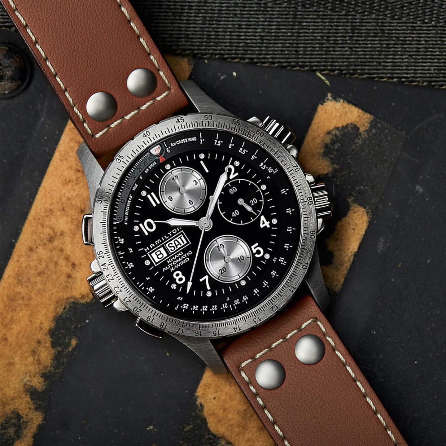 Khaki Aviation<br>X-Wind Auto Chrono<br><font size=1pt> カーキアビエーション<br>X-ウィンド オート クロノ</font>