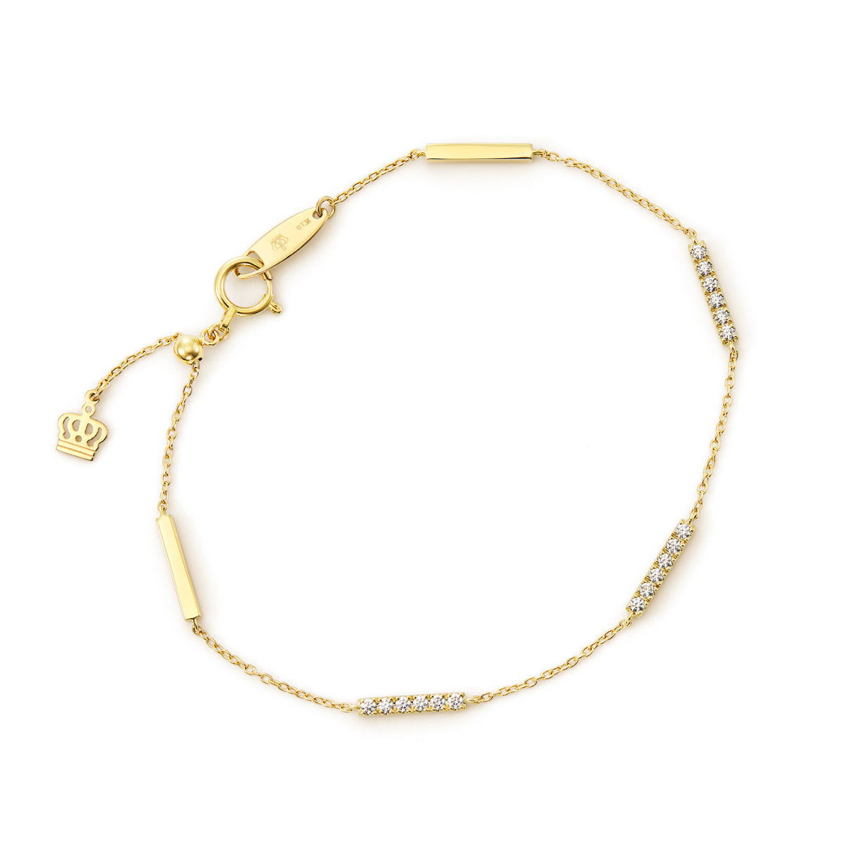 LINE K18YG DIAMOND BRACELET<br><font size=1pt>ライン K18イエローゴールド ダイヤモンドブレスレット</font>