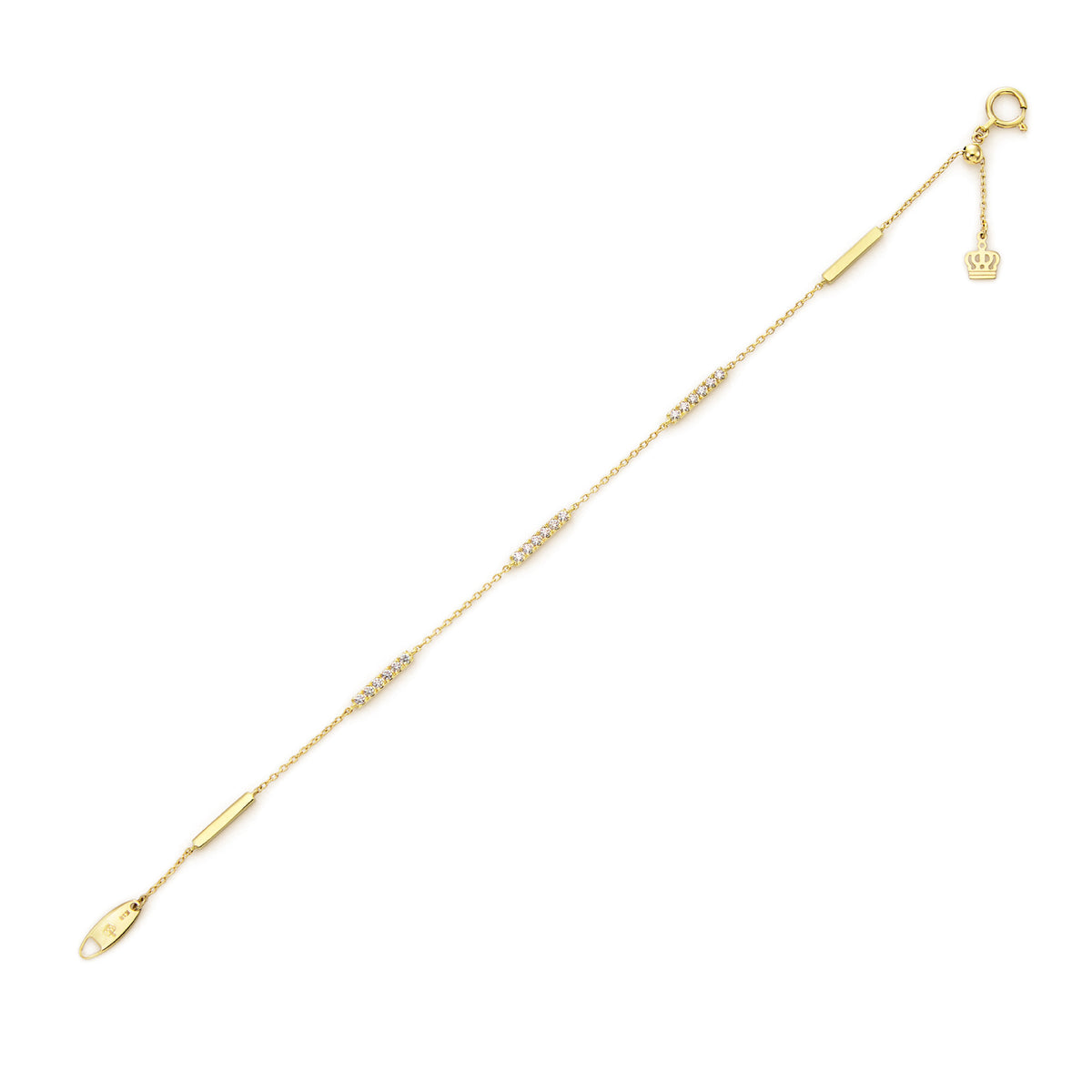 LINE K18YG DIAMOND BRACELET<br><font size=1pt>ライン K18イエローゴールド ダイヤモンドブレスレット</font>
