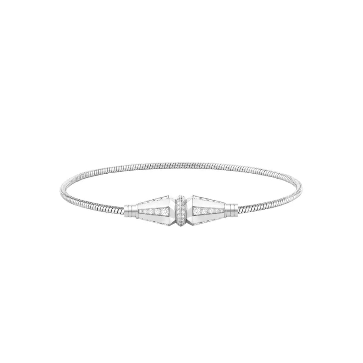 JACK DE BOUCHERON SINGLE WRAP<br><font size=1pt>ジャック ドゥ ブシュロン ハーフパヴェ ダイヤモンド ブレスレット １ループ</font>
