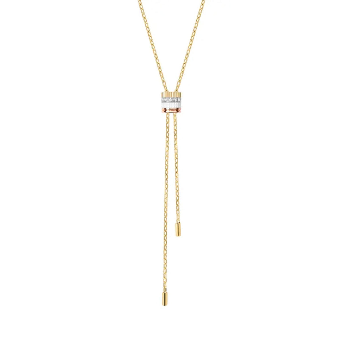 QUATRE WHITE EDITION TIE NECKLACE SMALL MODEL<br><font size=1pt>キャトル ホワイト タイネックレス スモール</font>