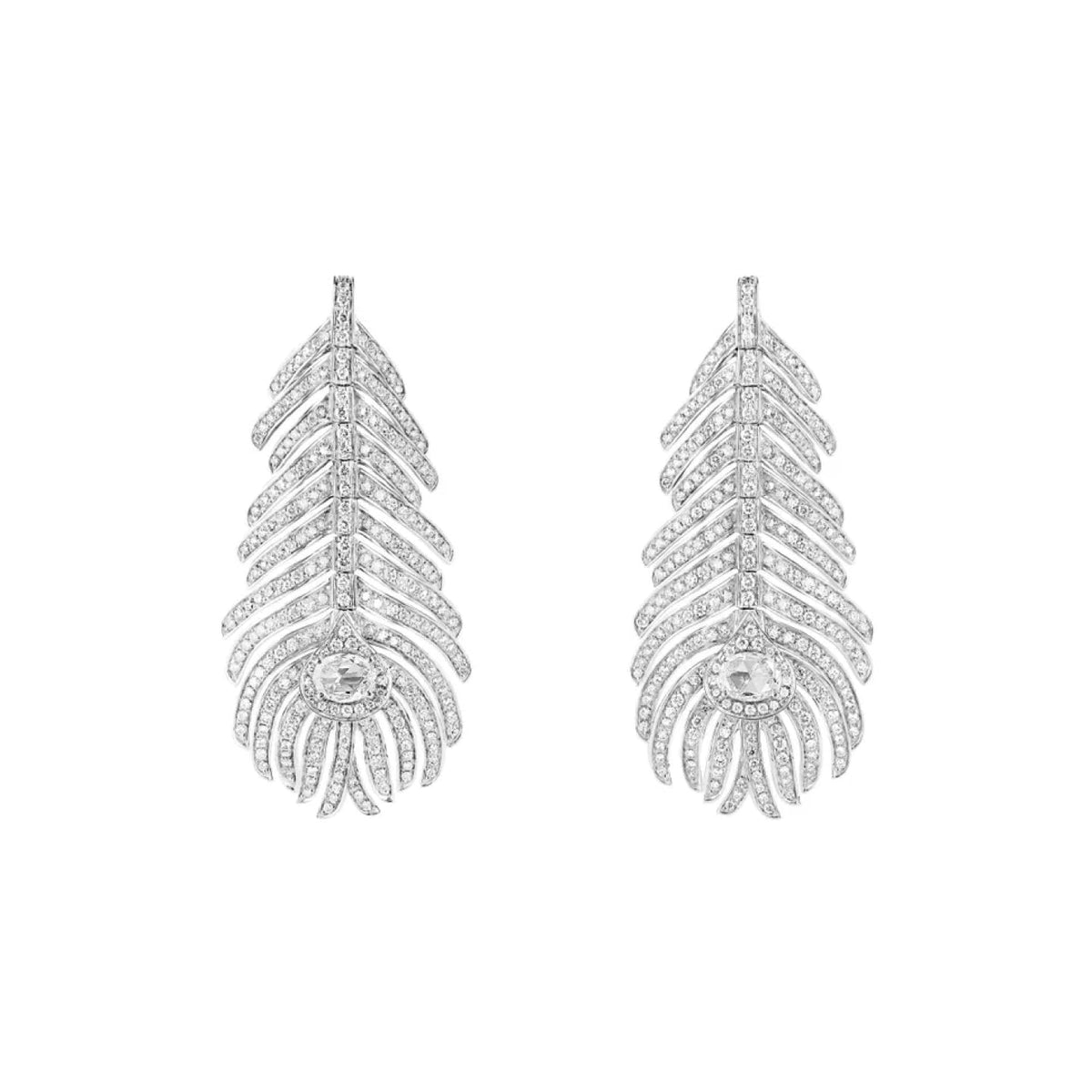 PLUME DE PAON PENDANT EARRINGS MEDIUM MODEL<br><font size=1pt>プリュム ドゥ パオン ペンダントイヤリング ミディアム</font>