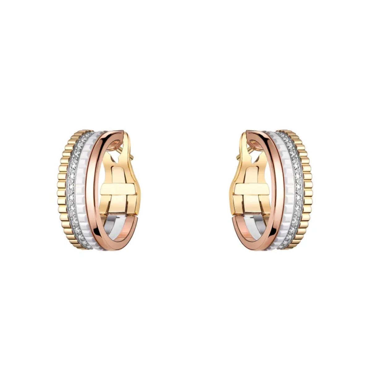 QUATRE WHITE EDITION HOOP EARRINGS<br><font size=1pt>キャトル ホワイト フープイヤリング</font>