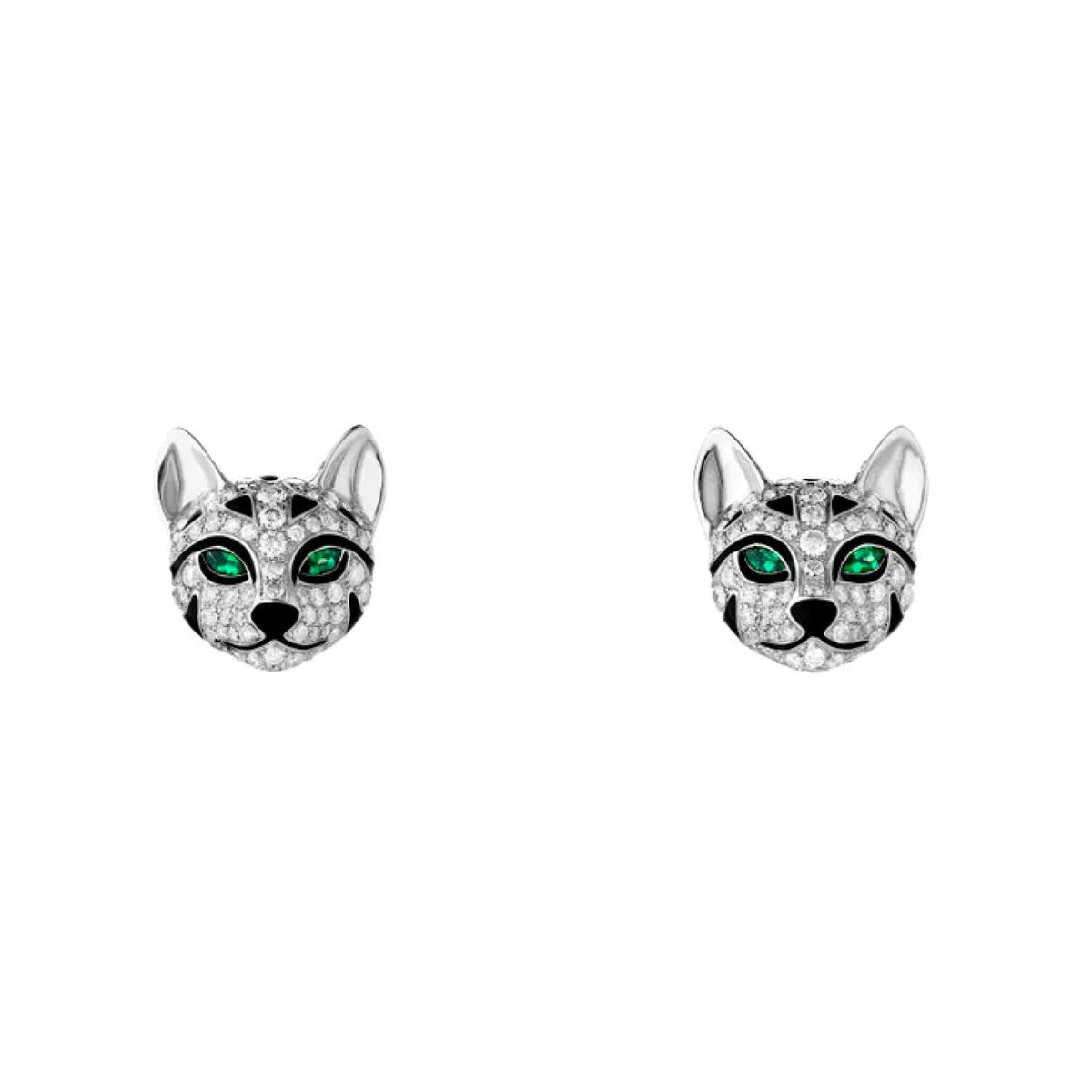 FUZZY THE LEOPARD CAT STUD EARRINGS<br><font size=1pt>ファジー レオパードキャット スタッズイヤリング</font>