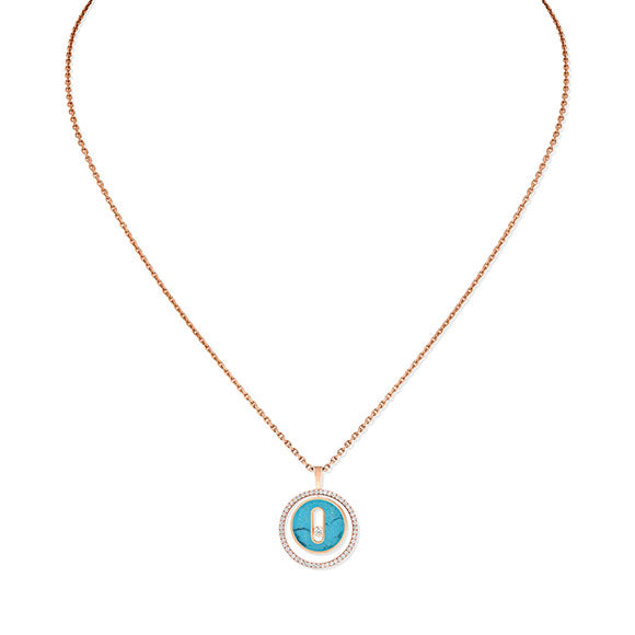 Lucky Move turquoise necklace, small model<br><font size=1pt>ラッキー ムーヴ ターコイズ ネックレス スモール</font>
