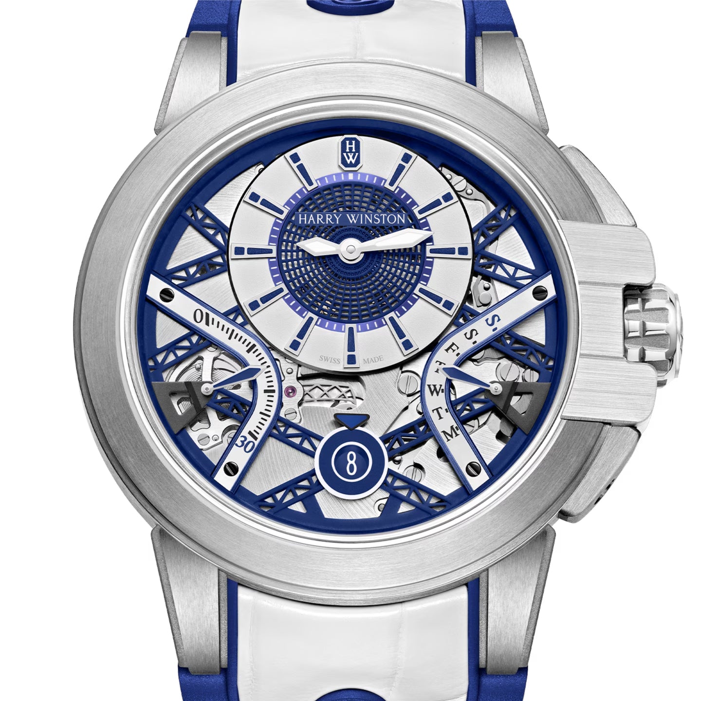 OCEAN ZALIUM VARIATION WHITE/NAVY BLUE<br><font size=1pt>オーシャン ザリウム バリエーション ホワイト/ネイビーブルー</font>