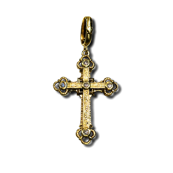 SMALL GROUND CROSS PENDANT TOP