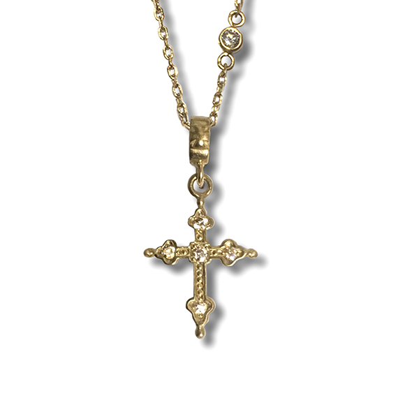 PETITE GOTHIC CROSS NECKLACE